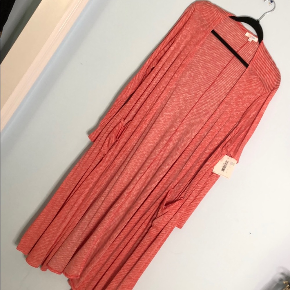 LuLaRoe Sarah Sweater Duster NEW Red XL